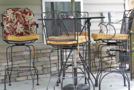 Back porch seating area